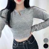 Melange | クロップド斜線ジップアップ スリムフィット アウター | PREMIUM K