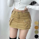 Beige | カーゴスタイルミニスカート スカートパンツ ハイウエスト | PREMIUM K