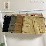 カーゴスタイルミニスカート スカートパンツ ハイウエスト | PREMIUM K | 詳細画像1