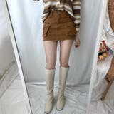 カーゴスタイルミニスカート スカートパンツ ハイウエスト | PREMIUM K | 詳細画像15