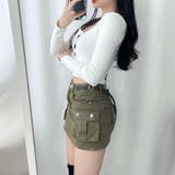 カーゴスタイルミニスカート スカートパンツ ハイウエスト | PREMIUM K | 詳細画像5