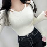 Ivory | モヘアテイストオフショルダーニット クロップド丈 スリムフィット | PREMIUM K