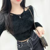 モヘアテイストオフショルダーニット クロップド丈 スリムフィット | PREMIUM K | 詳細画像3