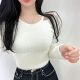 モヘアテイストオフショルダーニット クロップド丈 スリムフィット | PREMIUM K | 詳細画像6
