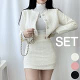 Ivory | ツイード風ツーピース ミニスカート セットアップ | PREMIUM K