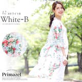 12.ホワイトB（七分袖） | 総柄 シースルー シフォン | Primazel 