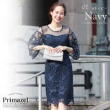 1.ネイビー | シースルー 花柄 レース | Primazel 