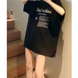 英文字チュニック丈半袖Tシャツ | Primazel | 詳細画像3