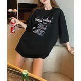 英文字チュニック丈半袖Tシャツ | Primazel | 詳細画像5