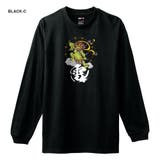 ブラック-C | NIPOP（ニポップ） 長袖Tシャツ 雷神 | printrium