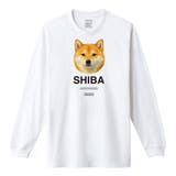 ホワイト | Moftique（モフティック） 長袖Tシャツ 柴犬 | printrium