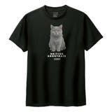 ブラック | Moftique（モフティック） 半袖Tシャツ ブリティッシュショートヘア | printrium