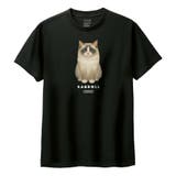 ブラック | Moftique（モフティック） 半袖Tシャツ ラグドール | printrium