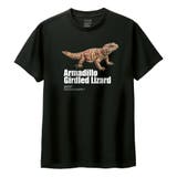 ブラック | Moftique(モフティック) 半袖Tシャツ アルマジロトカゲ | printrium