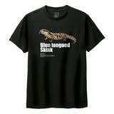 ブラック | Moftique(モフティック) 半袖Tシャツ アオジタトカゲ | printrium