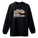 ブラック | Moftique(モフティック) 長袖Tシャツ セイブシシバナヘビ | printrium