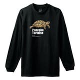 ブラック | Moftique(モフティック) 長袖Tシャツ パンケーキリクガメ | printrium