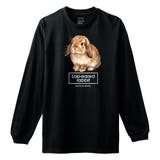 ブラック | Moftique（モフティック） 長袖Tシャツ ロップイヤー | printrium