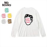 NOBOUND（ノーバウンド） 長袖Tシャツ フェイスイラスト | printrium | 詳細画像1 