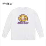 ホワイト-A | NOBOUND 長袖Tシャツ ポップブレイン | printrium