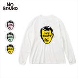 NOBOUND（ノーバウンド） 長袖Tシャツ フェイスイラスト | printrium | 詳細画像1 
