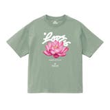 スモーキーグリーン | NOBOUND 半袖Tシャツ 蓮 | printrium