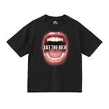 ブラック | NOBOUND（ノーバウンド） 半袖Tシャツ マウスメッセージロゴプリント | printrium