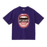 ディープパープル | NOBOUND（ノーバウンド） 半袖Tシャツ マウスメッセージロゴプリント | printrium