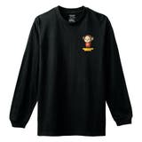 ブラック | しばりっこあにまる 長袖Tシャツ しばさる | printrium