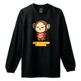 ブラック | しばりっこあにまる 長袖Tシャツ しばさる | printrium