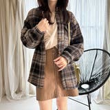 チェック柄オーバーサイズシャツアウター | privatebeach | 詳細画像1