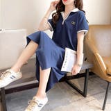 【再入荷】ポロ衿配色ワンピース | privatebeach | 詳細画像1 