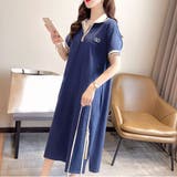ネイビー | 【再入荷】ポロ衿配色ワンピース | privatebeach