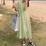 ミントグリーン | シアーティアードロングワンピース | privatebeach
