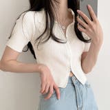 ホワイト | ダブルファスナークロップド丈トップス | privatebeach