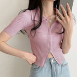 ピンク | ダブルファスナークロップド丈トップス | privatebeach