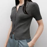 ダークグレー | ダブルファスナークロップド丈トップス | privatebeach