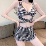 水着 千鳥柄バックリボンスイムウェア | privatebeach | 詳細画像9 