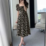 花柄スクエアネックワンピース 長袖/半袖 | privatebeach | 詳細画像10