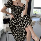 花柄スクエアネックワンピース 長袖/半袖 | privatebeach | 詳細画像12