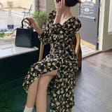 花柄スクエアネックワンピース 長袖/半袖 | privatebeach | 詳細画像4