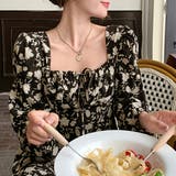 花柄スクエアネックワンピース 長袖/半袖 | privatebeach | 詳細画像6