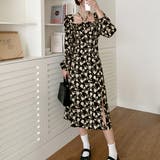 花柄スクエアネックワンピース 長袖/半袖 | privatebeach | 詳細画像7