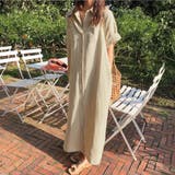 ベージュ | ロングシャツワンピース | privatebeach