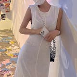 バックオープンリボンノースリーブワンピース | privatebeach | 詳細画像4 