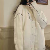 ステッチデザインオーバーサイズニットカーディガン | privatebeach | 詳細画像3