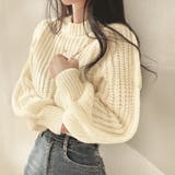 クロップド丈ルーズニットトップス | privatebeach | 詳細画像1 