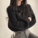 クロップド丈ルーズニットトップス | privatebeach | 詳細画像5 