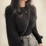 クロップド丈ルーズニットトップス | privatebeach | 詳細画像6 