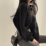 クロップド丈ルーズニットトップス | privatebeach | 詳細画像7 